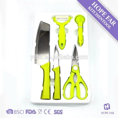 1100012 4pcs kitchen knife set with measuring spoons