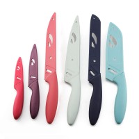 6pcs knife set with colorful TPR handle