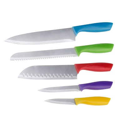 11pcs knife set with colorful handle