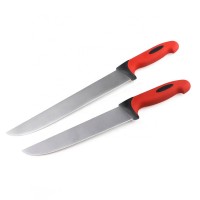 3pcs PP and TPR handle stainless steel long blade knife set