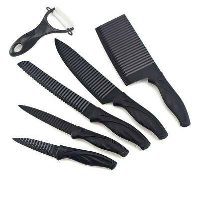 6 pcs corrugated sleeve knife with painting